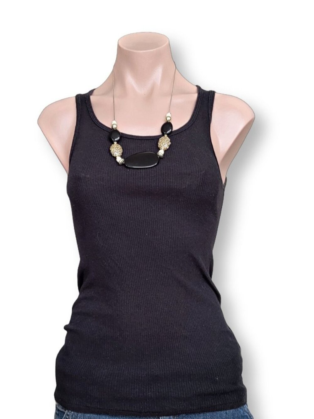 Levi's Vintage Cotton Ribbed Tank Top Sleeveless Casual Top (OS)